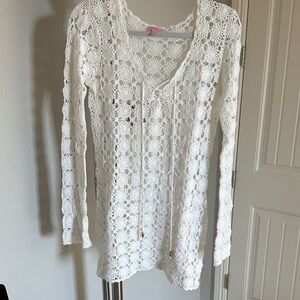 Lilly Pulitzer Ivory Crochet Tunic